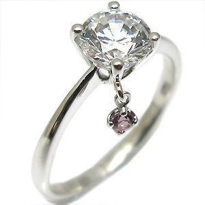 大粒 ピンキーリング キュービックジルコニア 10金 リング 指輪 ファランジリング