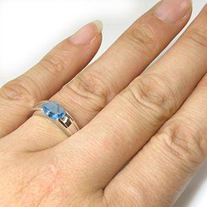 一粒ブルートパーズリング 18金 リング 指輪 オーバル : PLEJOUR (プレ 