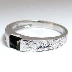 中古 メンズリング ハワイアンジュエリー ブラックスピネル プラチナ クリスマス ポイント消化 【TMF1475967874】(53093円)