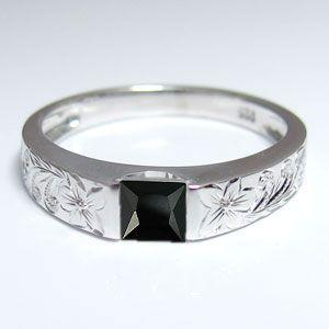 中古 メンズリング ハワイアンジュエリー ブラックスピネル プラチナ クリスマス ポイント消化 【TMF1475967874】(53093円)
