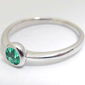エメラルド・リング・指輪・一粒・K10・ピンキーリング・ファランジ