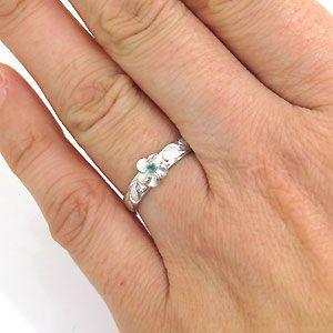 【数量限定アウトレット品】 レリーフ エメラルド ハワイアンジュエリー リング プラチナリング ピンキーリング クリスマス ポイント消化 【KUE1907662993】(68622円)