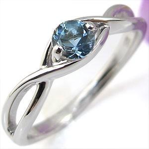 エンゲージリング プラチナ 婚約指輪 大粒 指輪 アクアマリンサンタマリア