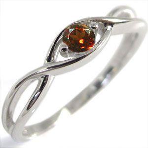 ガーネット リング K10 一粒 シンプル 指輪