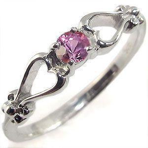 ピンクサファイア 指輪 一粒 10金 ハート リング : PLEJOUR