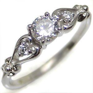 プラチナ ダイヤモンド 一粒 ハート ダイアモンドリング 指輪