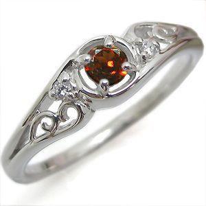 リング ガーネット 指輪 一粒 アンティーク K10