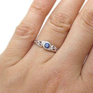 正規品 プラチナ サファイヤ リング 一粒 サファイアリング 指輪 クリスマス ポイント消化 【FK1373546974】(49409円)