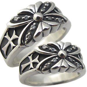 マリッジリング ペアリング バタフライ 蝶 シルバー リング クロス リング 指輪