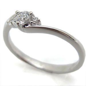 婚約指輪 安い ダイヤモンド エンゲージリング 一粒 K18 ダイアモンドリングの画像