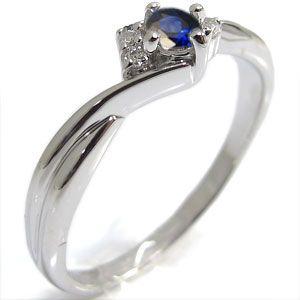 【アウトレット品】 プラチナ サファイヤ リング 一粒 サファイアリング 指輪 クリスマス ポイント消化 【1234019637】(44390円)