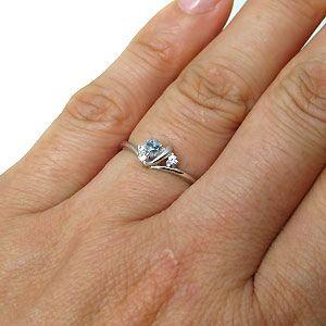 【新品 未使用 日本製】 アクアマリンサンタマリア リング プラチナ 一粒 アクアマリンリング 指輪 クリスマス ポイント消化 【V9000901433】(32378円)