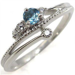 プラチナ ブルートパーズ リング 一粒 ブルートパーズリング 指輪 クリスマス ポイント消化