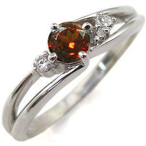 K10 ガーネット 指輪 一粒 シンプル ガーネット リング