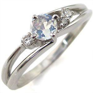 指輪 レディース ロイヤルブルームーンストーンリング 一粒 シンプル 18金 リング