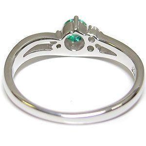 【新品 未使用 日本製】 エメラルド リング 一粒 シンプル K18 指輪 【QGW3290028647】(118349円)