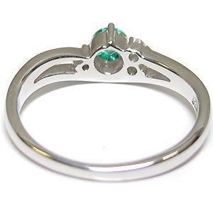 限定素材を使用 エメラルド リング 一粒 シンプル K18 指輪 【RIZ3499803991】(125895円)