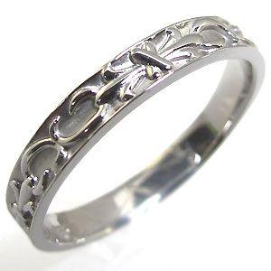 10金 リング K10 百合の紋章 指輪 ファランジリング