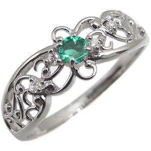 エメラルド K10 リング 5月誕生石 指輪