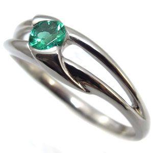 数量限定 18金 一粒 指輪 5月誕生石 エメラルド リング 【JS3162393683】(113758円)