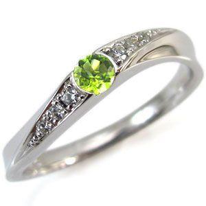 プラチナ ペリドット リング 一粒 指輪 クリスマス ポイント消化