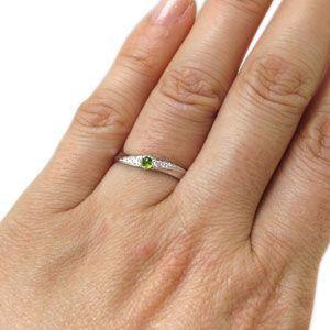 【２点セット】 プラチナ ペリドット リング 一粒 指輪 クリスマス ポイント消化 【1417207797】(50980円)