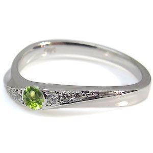 【２点セット】 プラチナ ペリドット リング 一粒 指輪 クリスマス ポイント消化 【1417207797】(50980円)