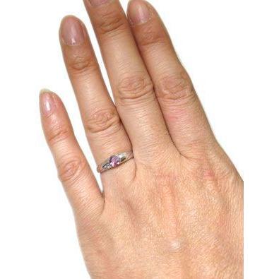 18金 唐草 アラベスク ピンクトルマリン リングの画像