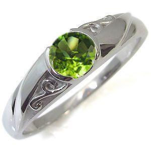 ペリドット リング 10金 唐草 アラベスク 指輪