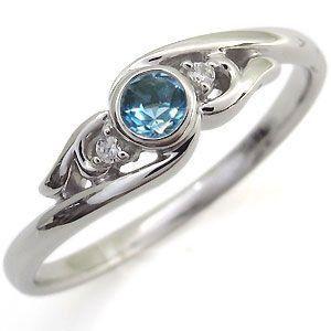 プラチナ ブルートパーズ 天然石 リング 一粒 指輪 クリスマス ポイント消化