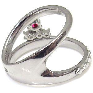 【公式】 ルビー リング 10金 2連 指輪 一粒 ピンキーリング ファランジリング 【G1389408026】(49980円)