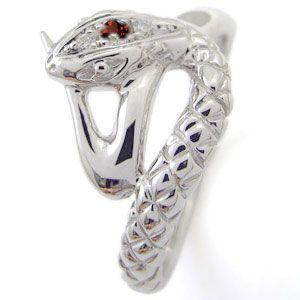 完動品 リング 蛇 スネーク ガーネット リング 18金 リング 【2641510443】(95021円)