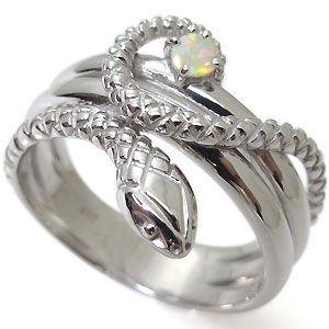 「人气商品」 プラチナ オパール ヘビ 指輪 蛇 リング クリスマス ポイント消化 【3953549178】(142218円)