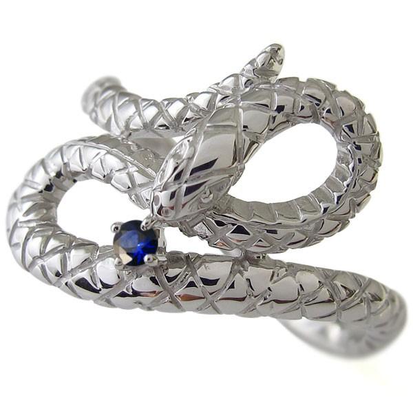 プラチナ レディースリング 選べる誕生石 ヘビ リング 蛇 スネーク