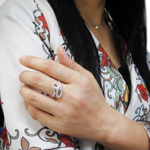 美品 プラチナ レディースリング 選べる誕生石 ヘビ リング 蛇 スネーク 【YWU1927290735】(69329円)