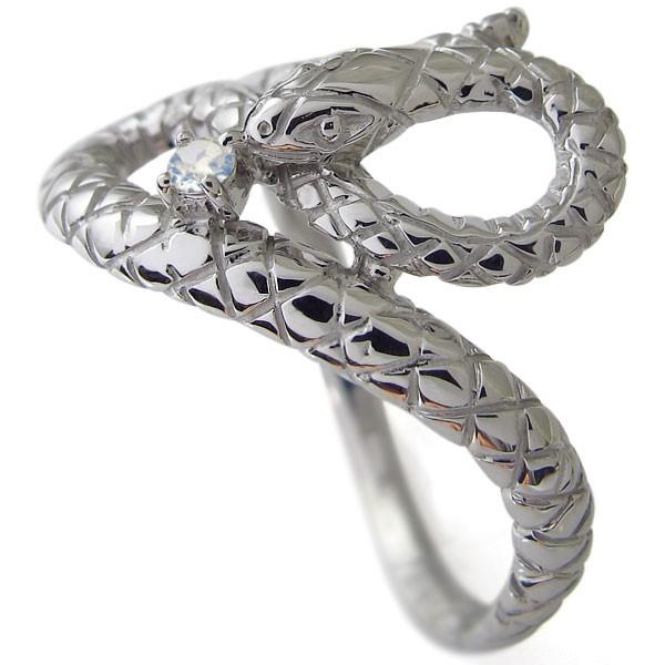 美品 プラチナ レディースリング 選べる誕生石 ヘビ リング 蛇 スネーク 【YWU1927290735】(69329円)