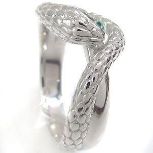 新作マット・カーペット スネーク エメラルド 18金 リング 蛇 リング 【WSO1985417573】(71420円)