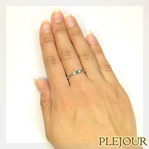 【新品 送料込み】 エメラルドリング 18金 シンプル 指輪 【VQL7123816349】(25626円)