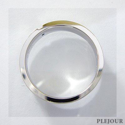 クロス ダイヤモンド ペアリング 天然ダイヤモンド(0.02ct)ダイヤモンドリング｜plejour｜03