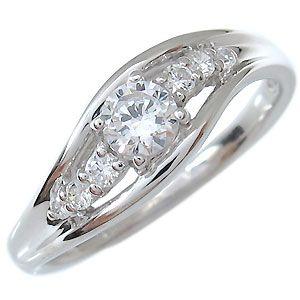 婚約指輪 エンゲージリング リング 指輪 ダイヤモンド 一粒 0.3ct 18金