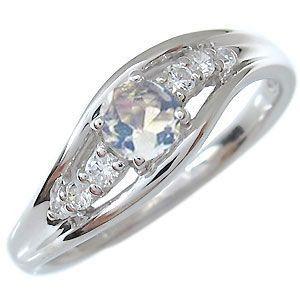 リング 指輪 ロイヤルブルームーンストーン 一粒 18金 6月誕生石