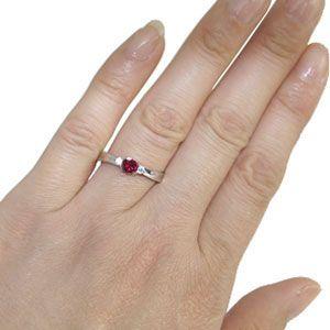 【クーポン】 ルビー リング 一粒 リング 7月誕生石 10金 指輪 ストレート 【NA1639479122】(58976円)