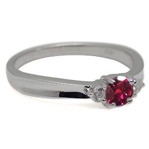 【クーポン】 ルビー リング 一粒 リング 7月誕生石 10金 指輪 ストレート 【NA1639479122】(58976円)