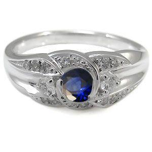 サファイア リング 9月誕生石 サファイアリング 10金 指輪 ネット割引