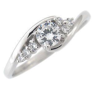 鑑定書付ダイヤモンド・エンゲージリング・Ｋ18・ダイヤモンドリング婚約指輪