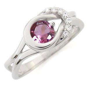 ピンクトルマリン リング 指輪 一粒 10金