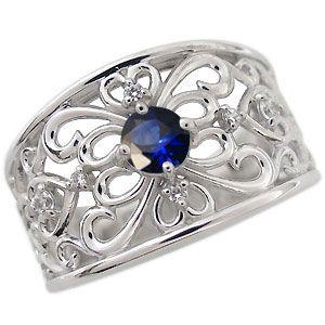 【まとめ売り】 プラチナ リング 一粒 サファイア 指輪 唐草 クリスマス ポイント消化 【EIM3818609461】(137365円)