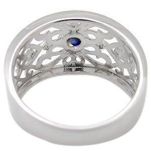 【まとめ売り】 プラチナ リング 一粒 サファイア 指輪 唐草 クリスマス ポイント消化 【EIM3818609461】(137365円)