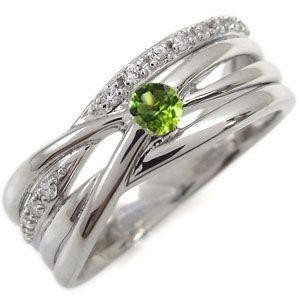 ペリドット リング 8月誕生石 一粒 10金 指輪