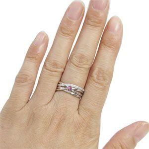 正規品取扱通販 ピンクサファイア リング 9月誕生石 一粒 指輪